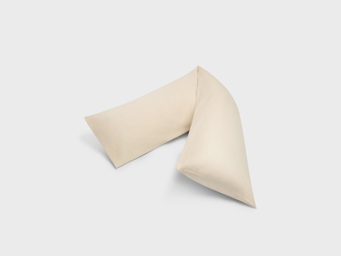 Seitenschläferkissenbezug Baumwollsatin Almond Milk 37x160