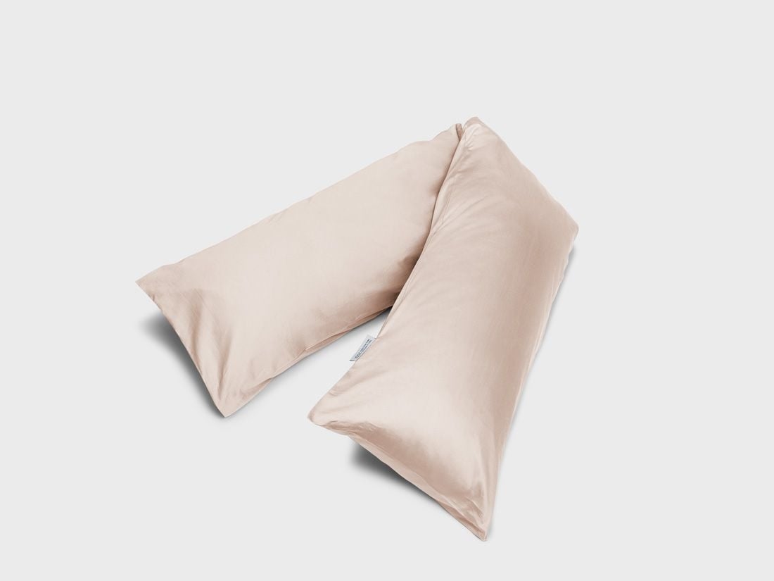 Seitenschläferkissenbezug Baumwollsatin Dusty Rose 37 × 160