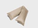 Seitenschläferkissenbezug Baumwollsatin Warm Taupe 37 × 160