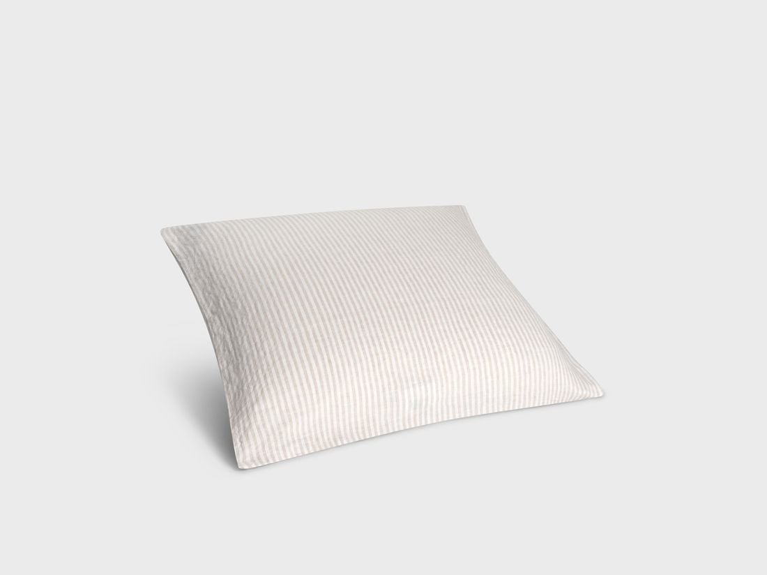 Kissenbezug Gewaschenes Leinen Naturell Stripe