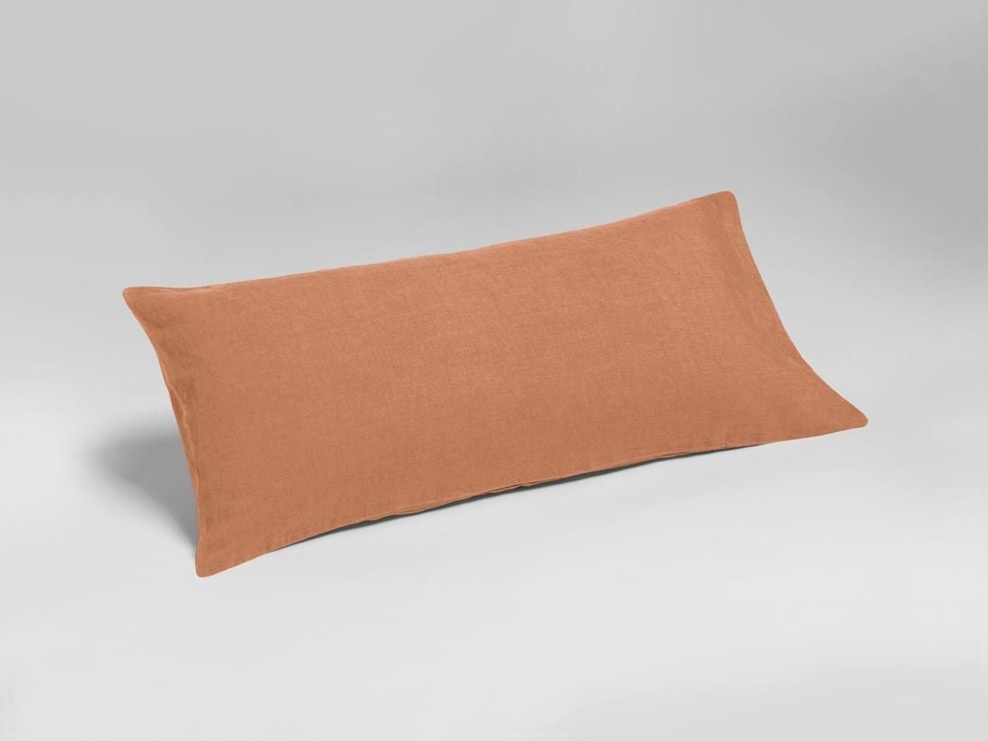 Kissenbezug Gewaschenes Leinen Terracotta 40x80