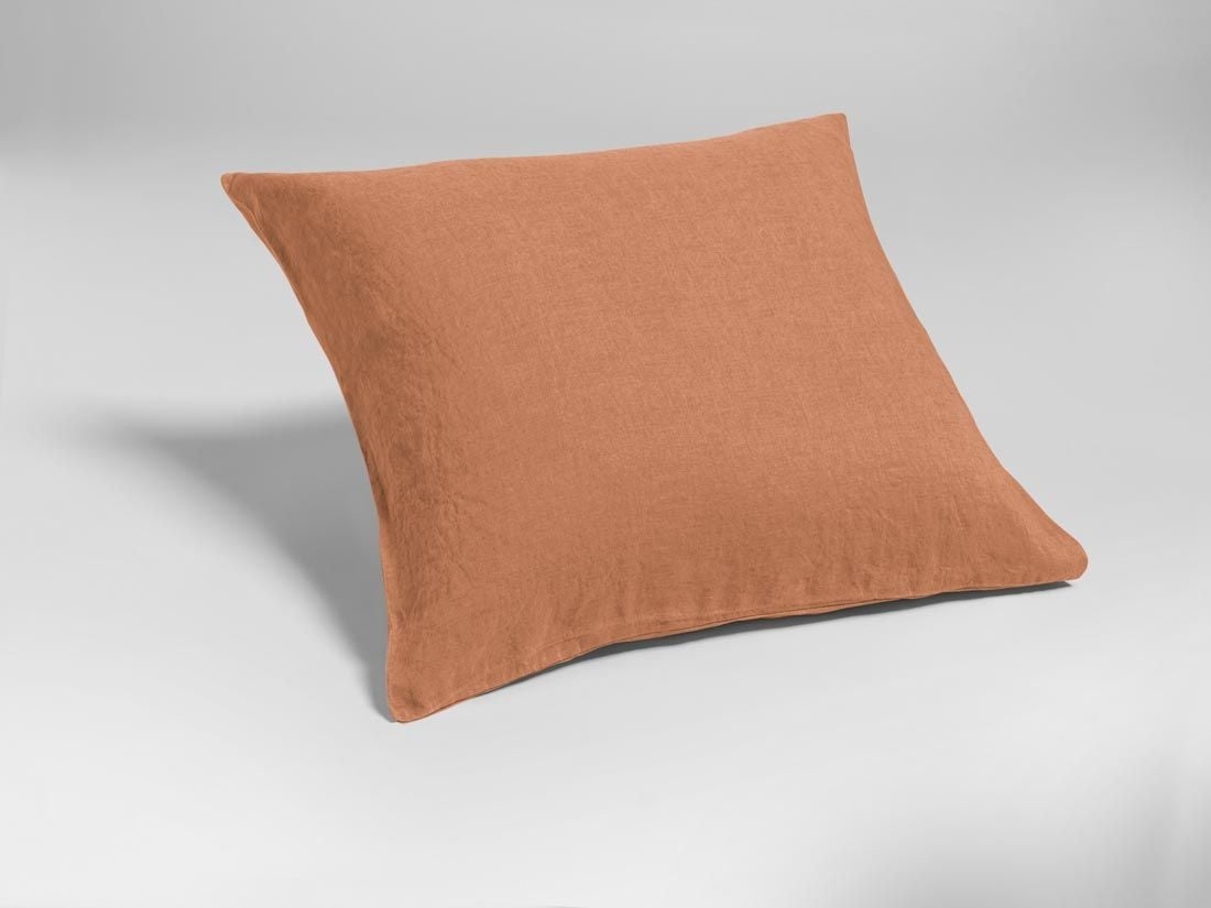 Kissenbezug Gewaschenes Leinen Terracotta 80x80