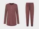 Pyjama-Set Damen Jersey Evening Rose