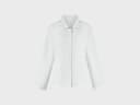 Pyjamaoberteil Damen TENCEL™ White/Blue Stripe
