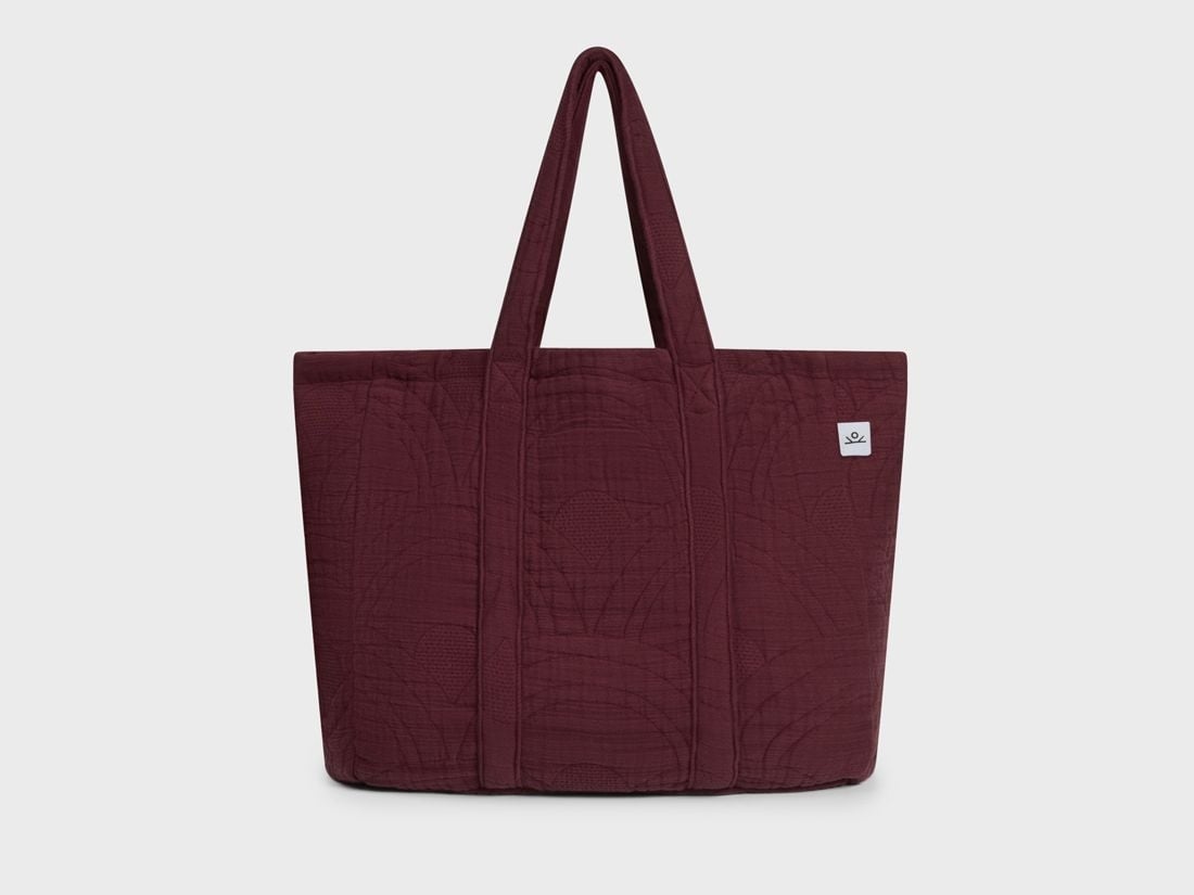 Shopper Musselin-Baumwolle Arch Bordeaux