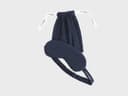 Schlafmaske Baumwolljersey Midnight Blue
