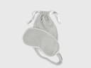 Schlafmaske Baumwolljersey White Grey