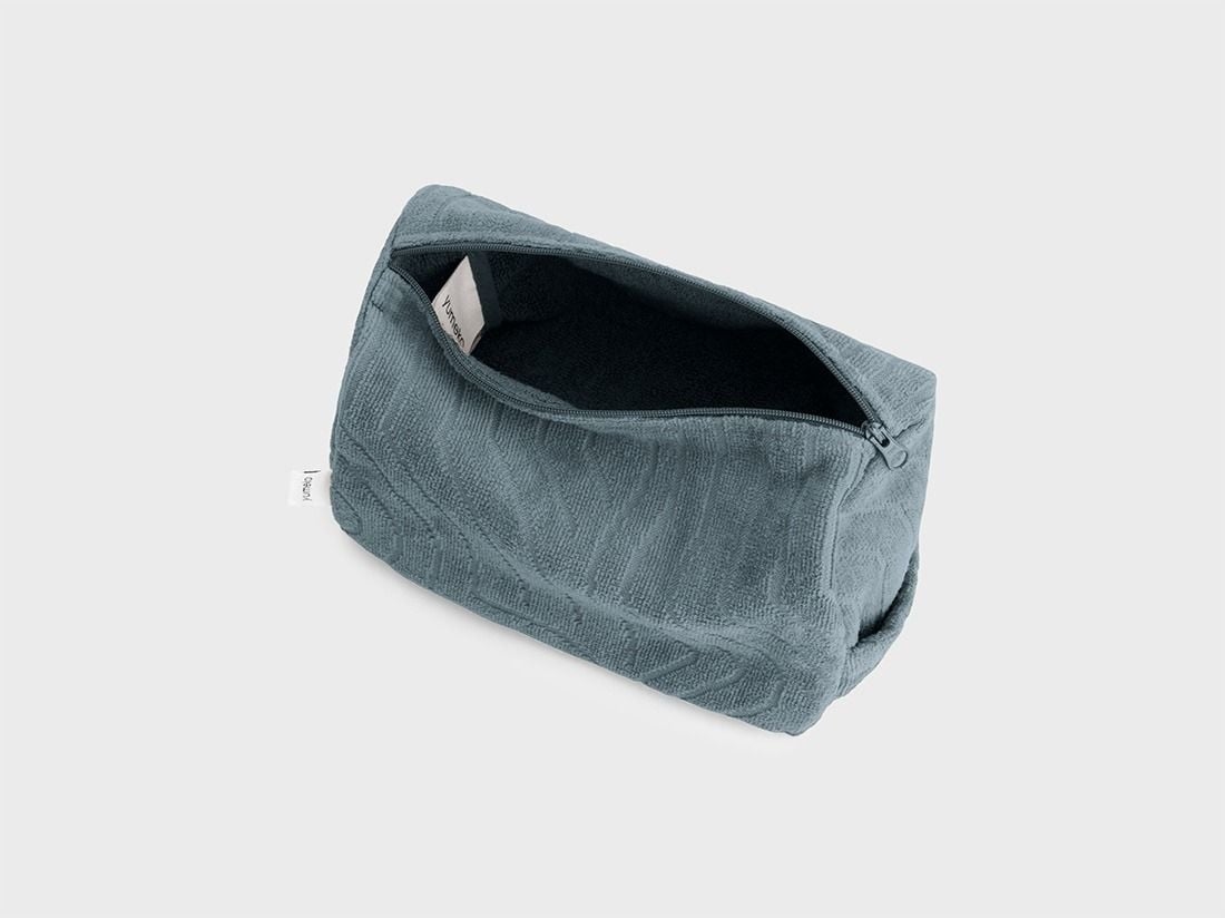 Kulturbeutel Velours Pebble Blue