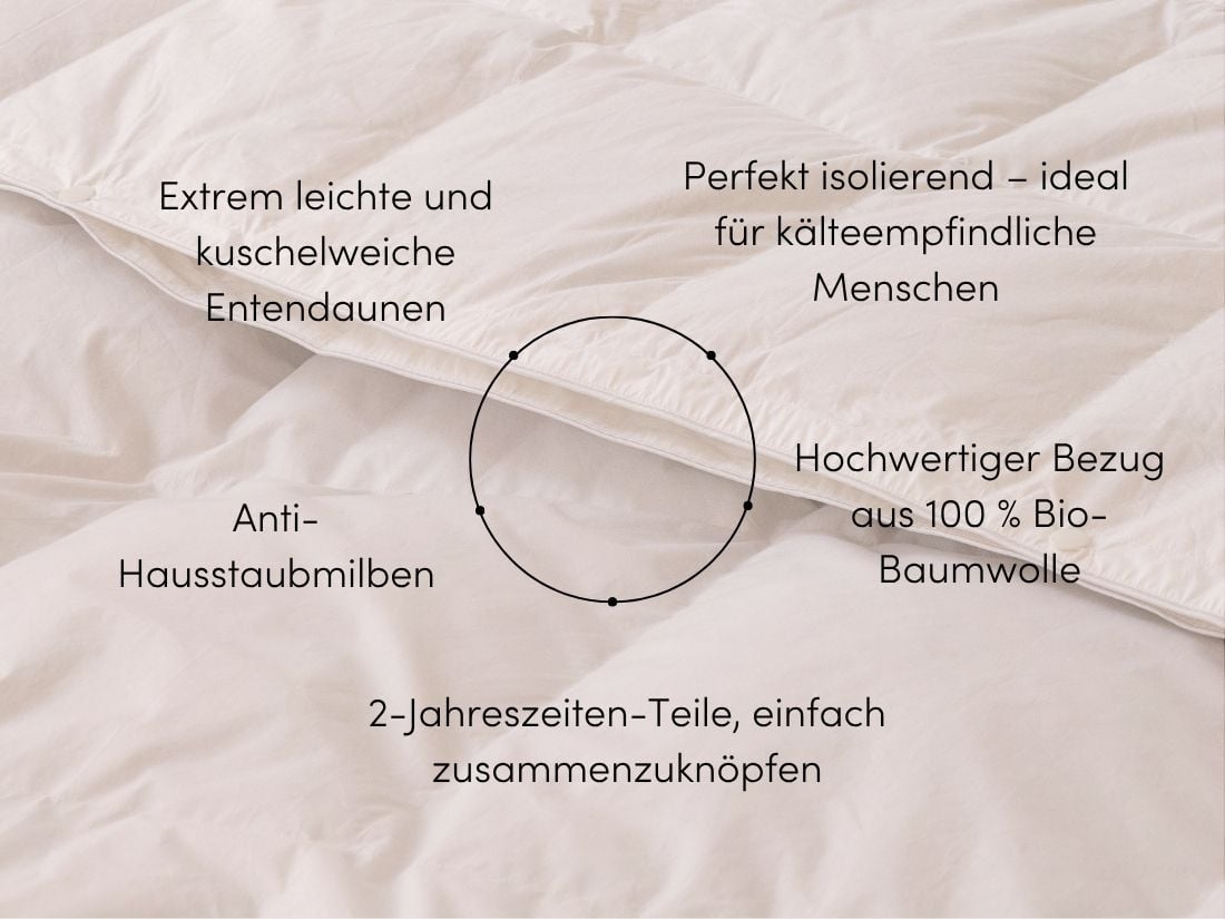 Daunendecke 4-Jahreszeiten