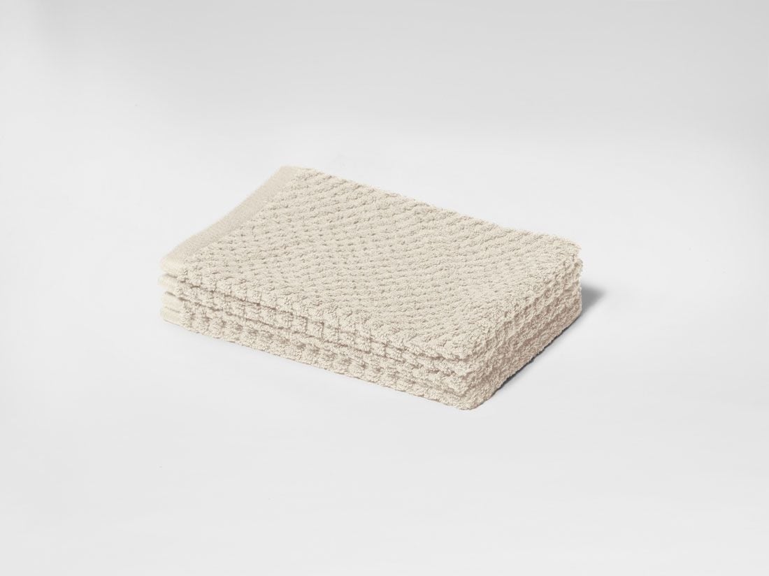 Waschlappen Dots White Sand 15x22 - 4 st