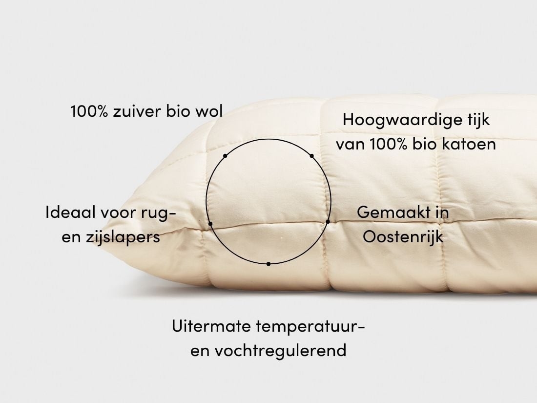 Kopfkissen Wolle Deluxe 50x60 medium