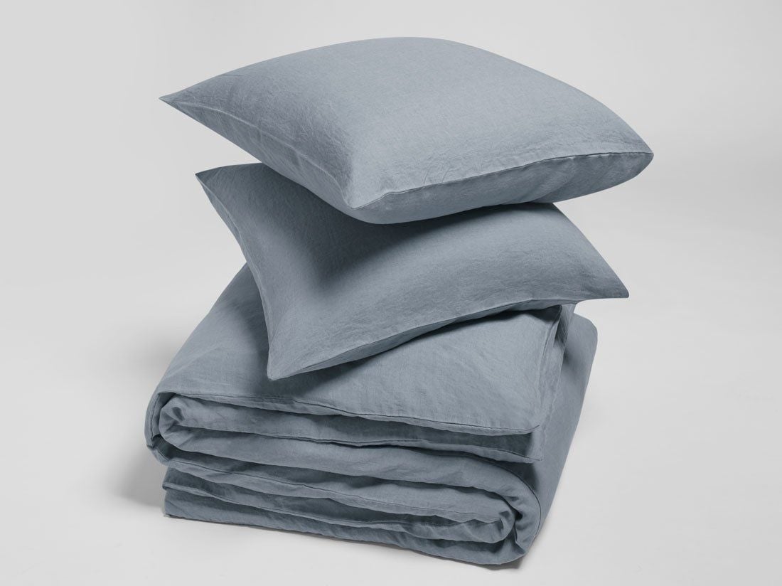 Leinen-Bettwäsche Dusk Blue
