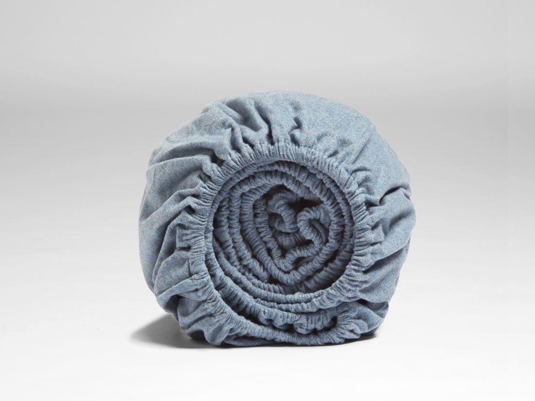 Spannbettlaken Flanell Light Blue