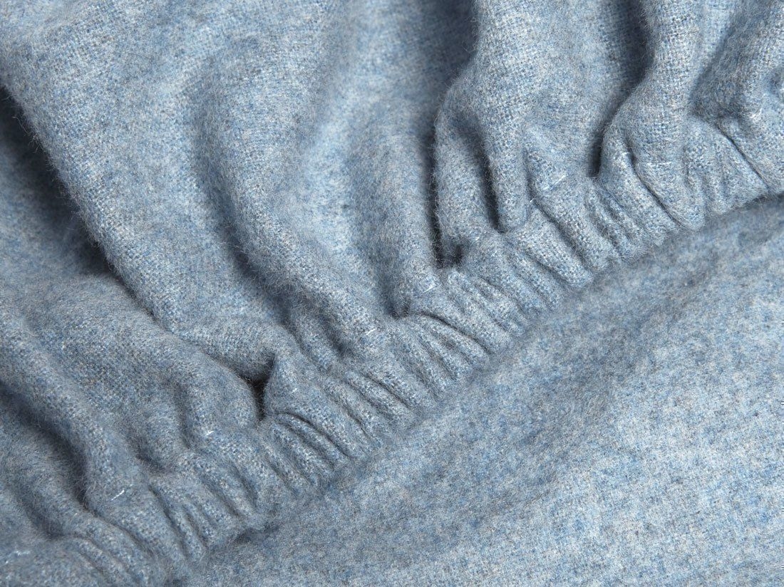 Spannbettlaken Flanell Light Blue