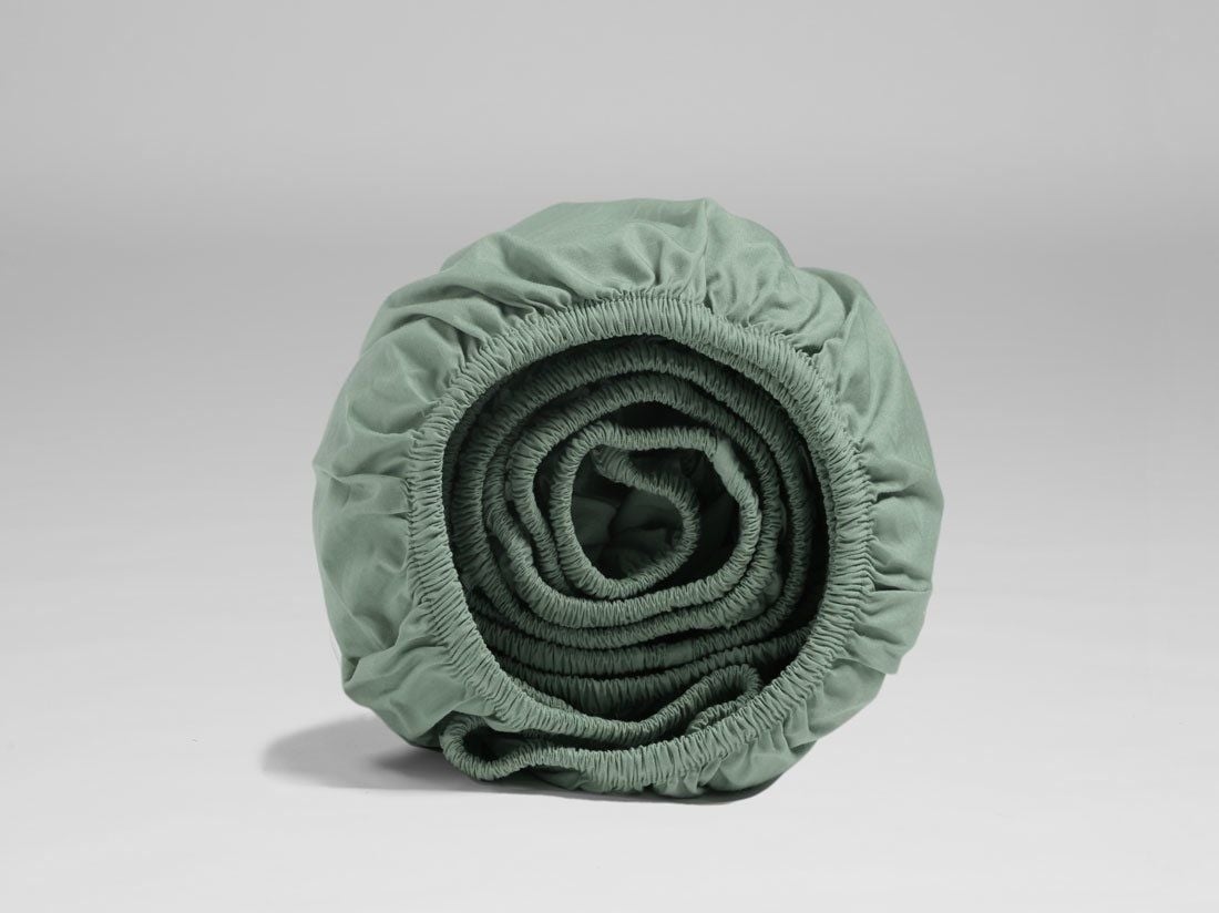 Kinderspannbettlaken Perkal-Baumwolle Jade Green