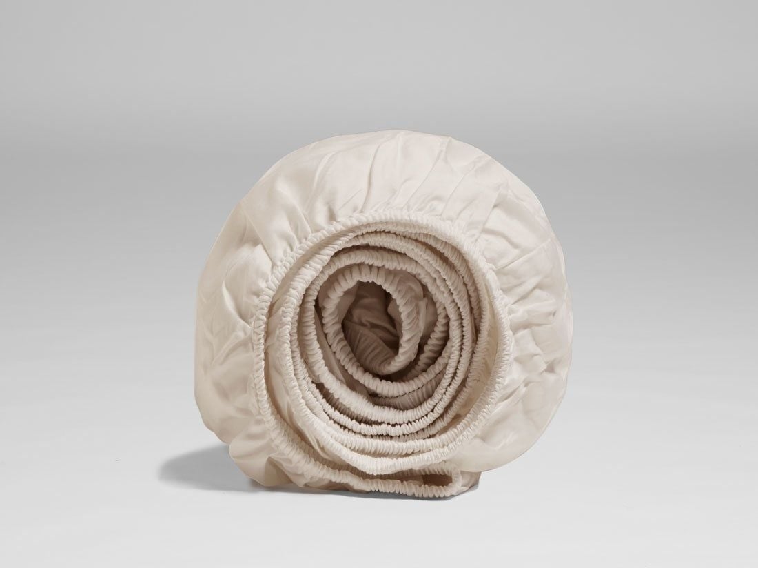 Spannbettlaken Extra Hoch Baumwollsatin Naturell