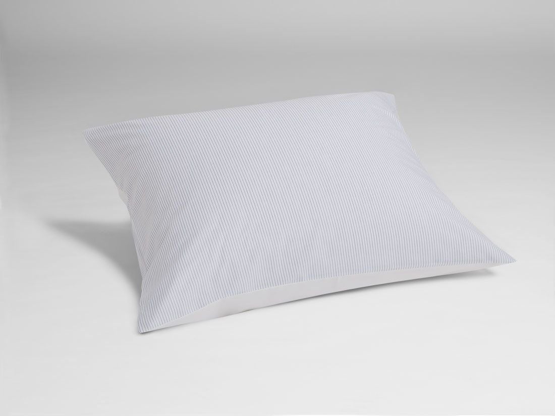 Kissenbezug TENCEL™ Doubleface White Stripe/Pure White