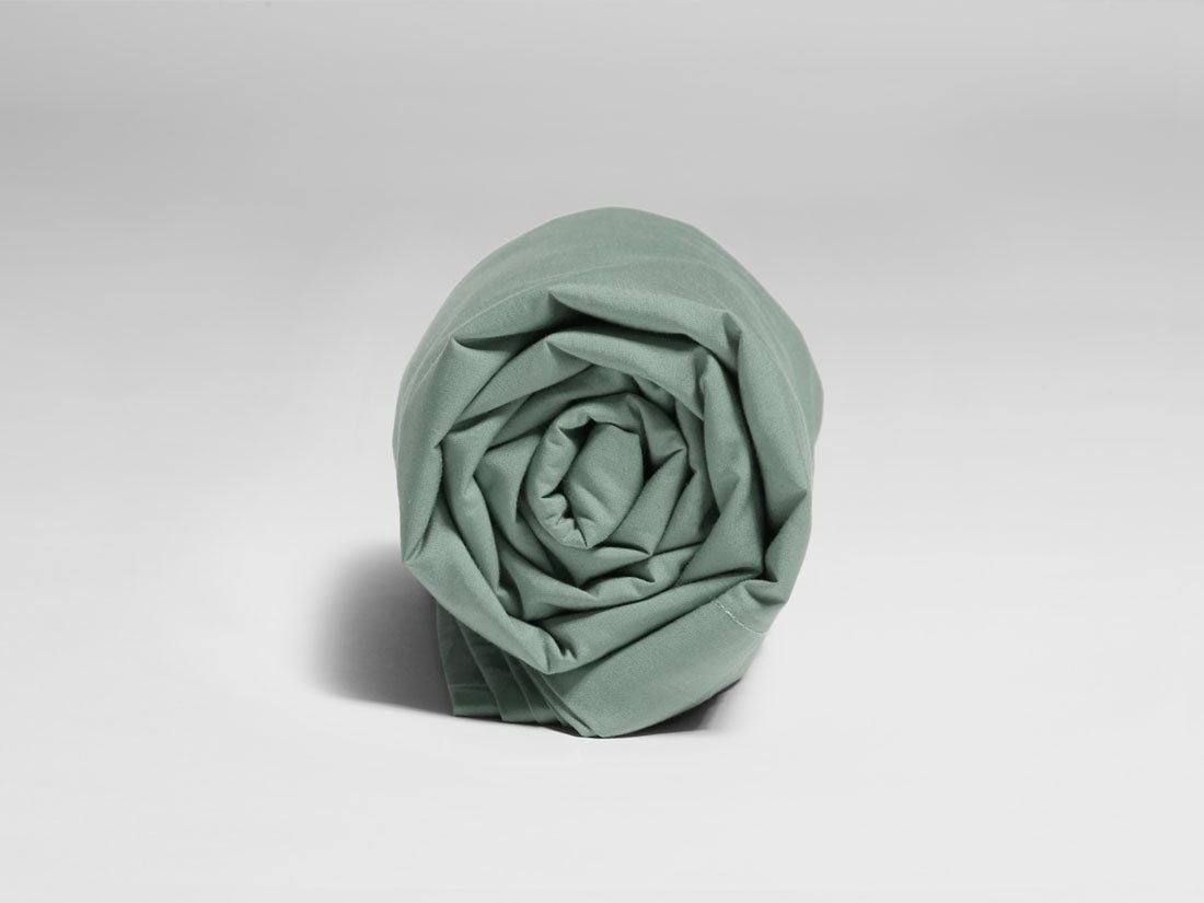 Kinderlaken Perkal-Baumwolle Jade Green