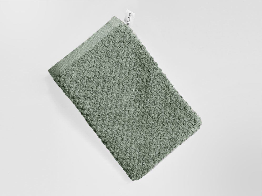 Waschlappen Dots Stone Green 15x22 - 4 st