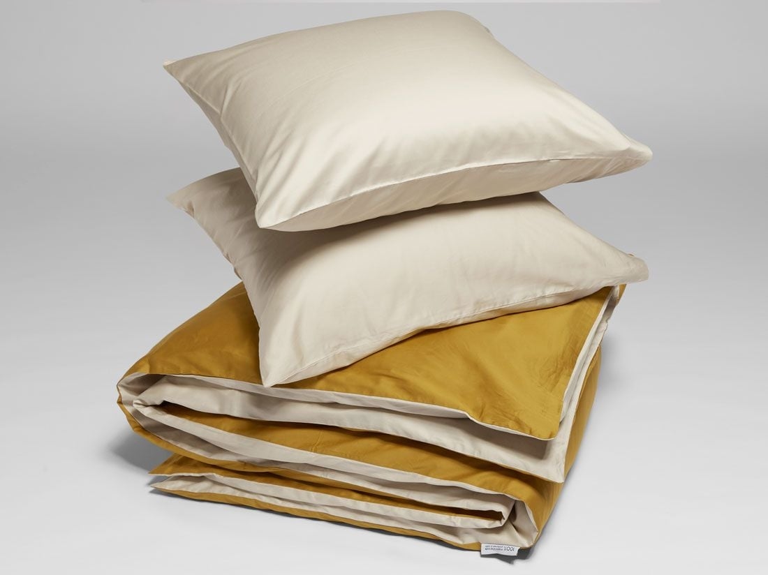 Satin-Bettwäsche Double Face Sandy/Gold