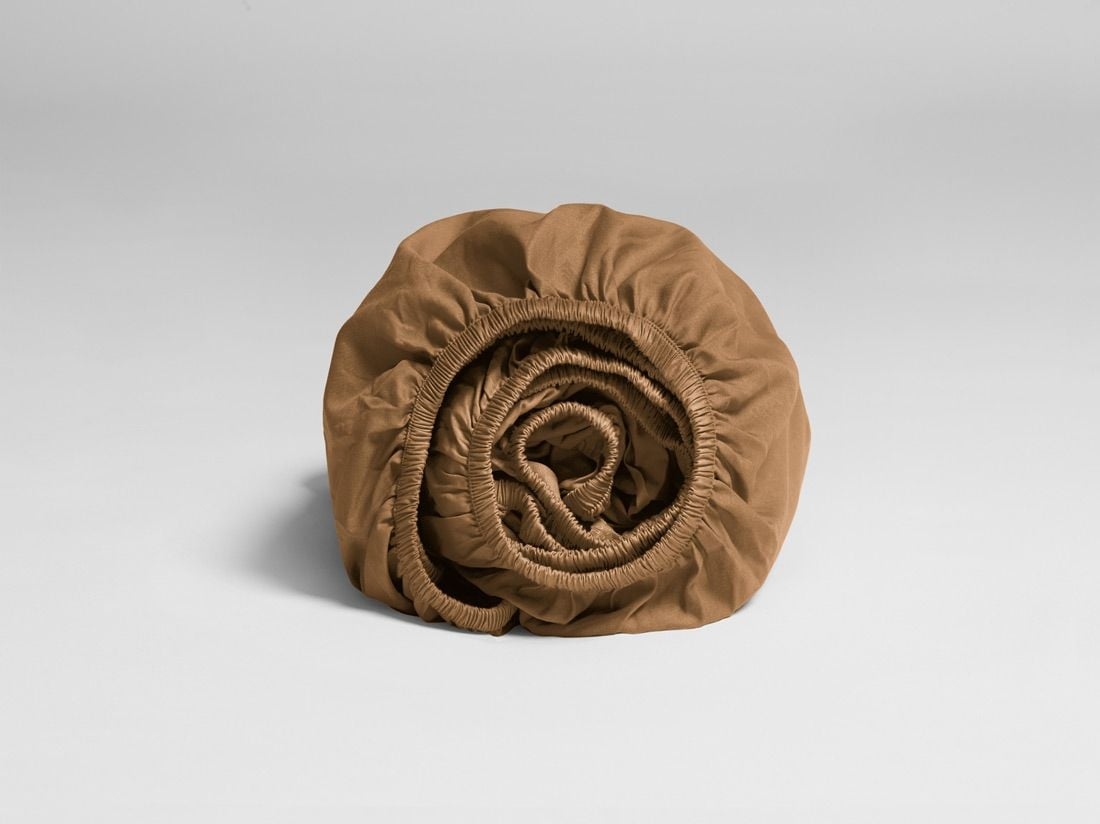 Spannbettlaken Baumwollsatin Caramel