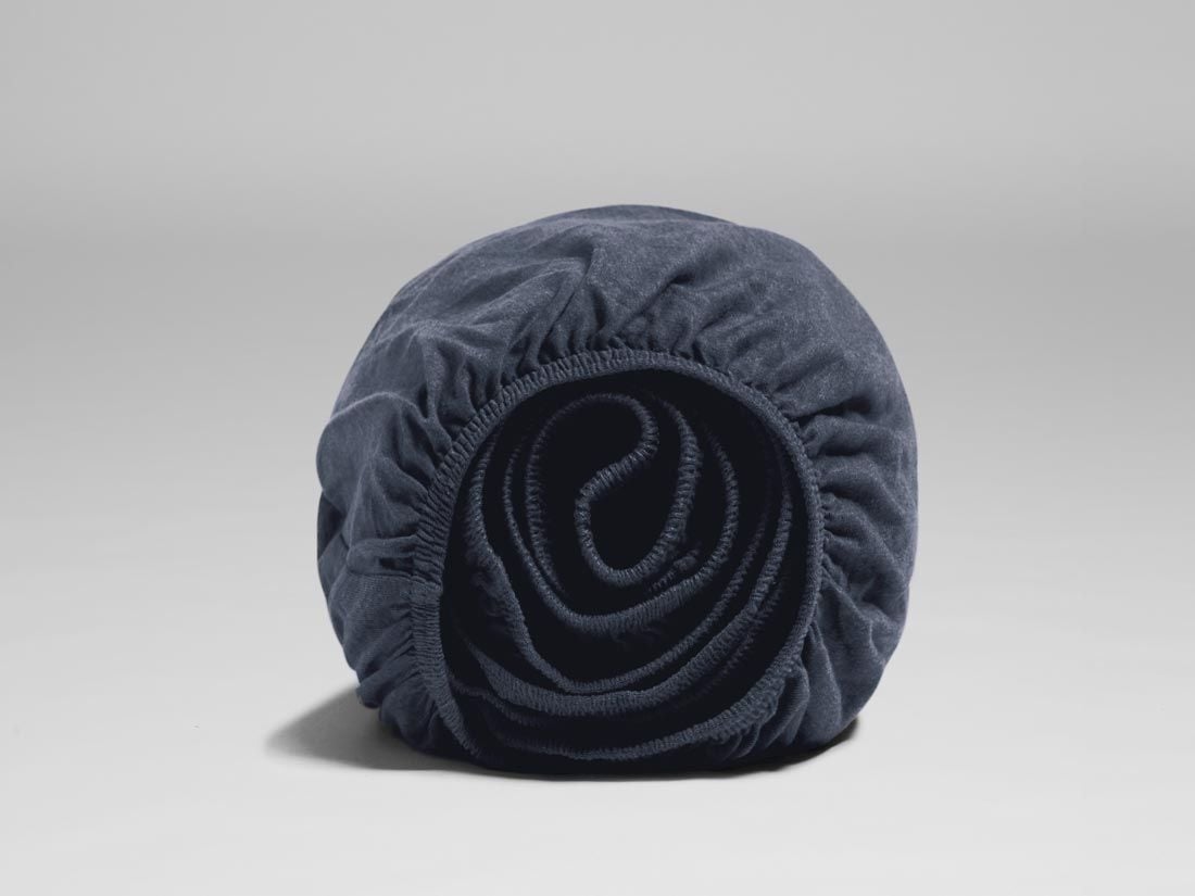 Spannbettlaken Baumwolljersey Indigo Blue