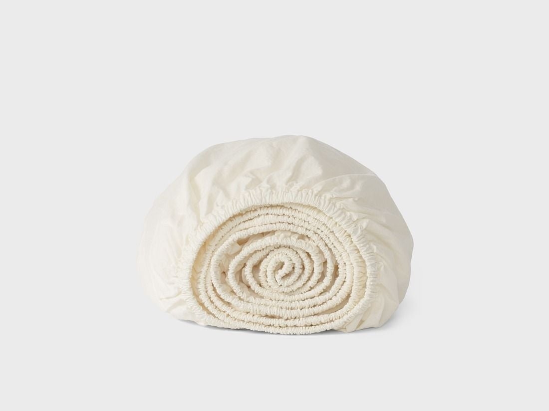 Spannbettlaken Perkal-Baumwolle Soft Cream