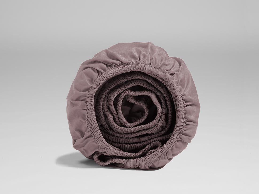 Spannbettlaken Perkal-Baumwolle Mauve 140x200x30