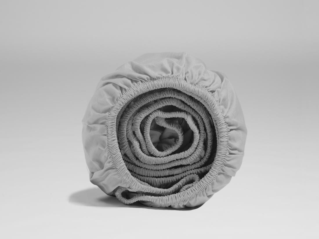 Spannbettlaken Perkal-Baumwolle Misty Grey