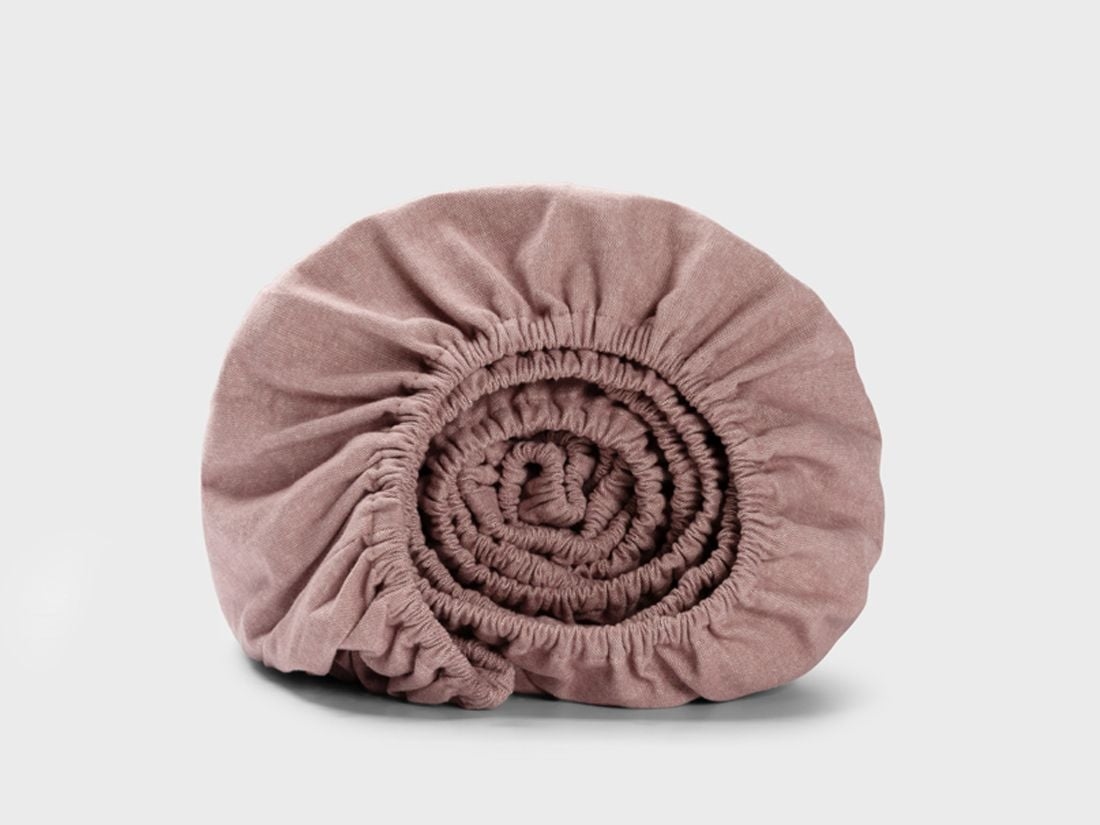 Spannbettlaken Flanell Mauve Chambray