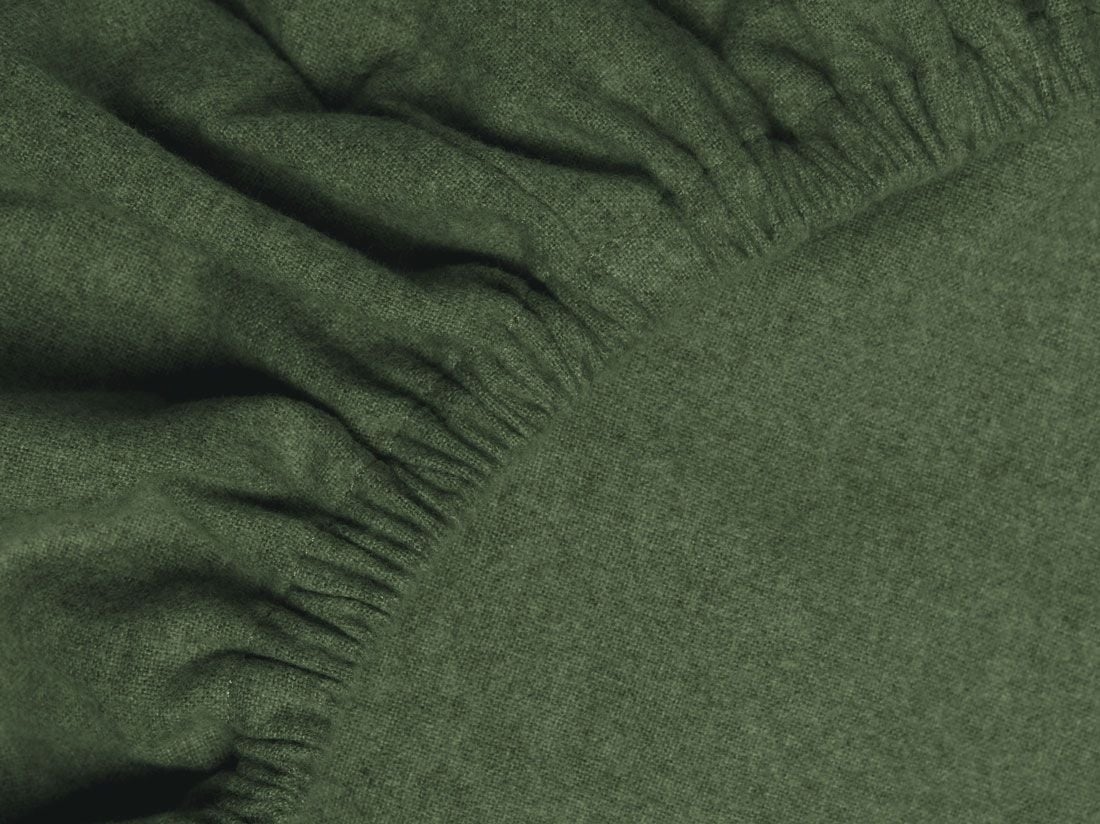 Spannbettlaken Flanell Moss Green