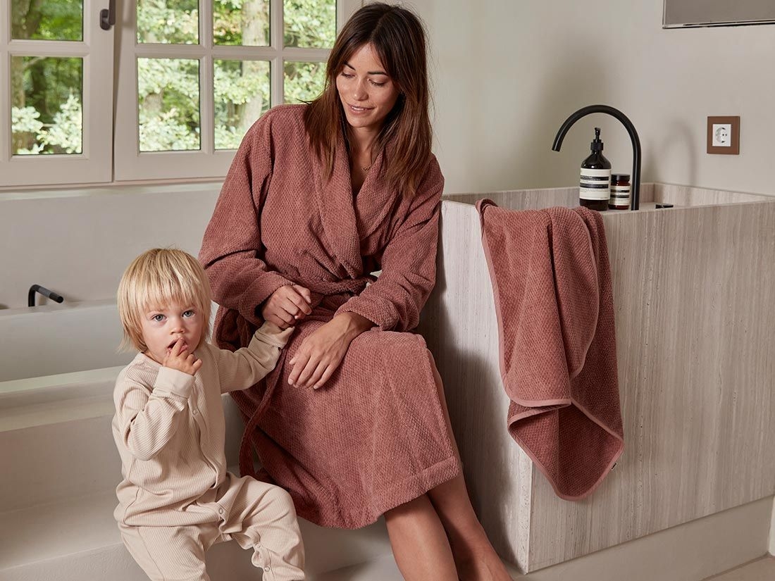 Bademantel Mini Dots Blush Rose