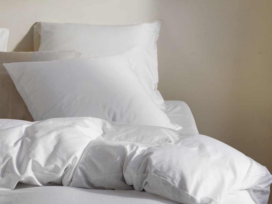Kissenbezug Baumwollsatin Pure White