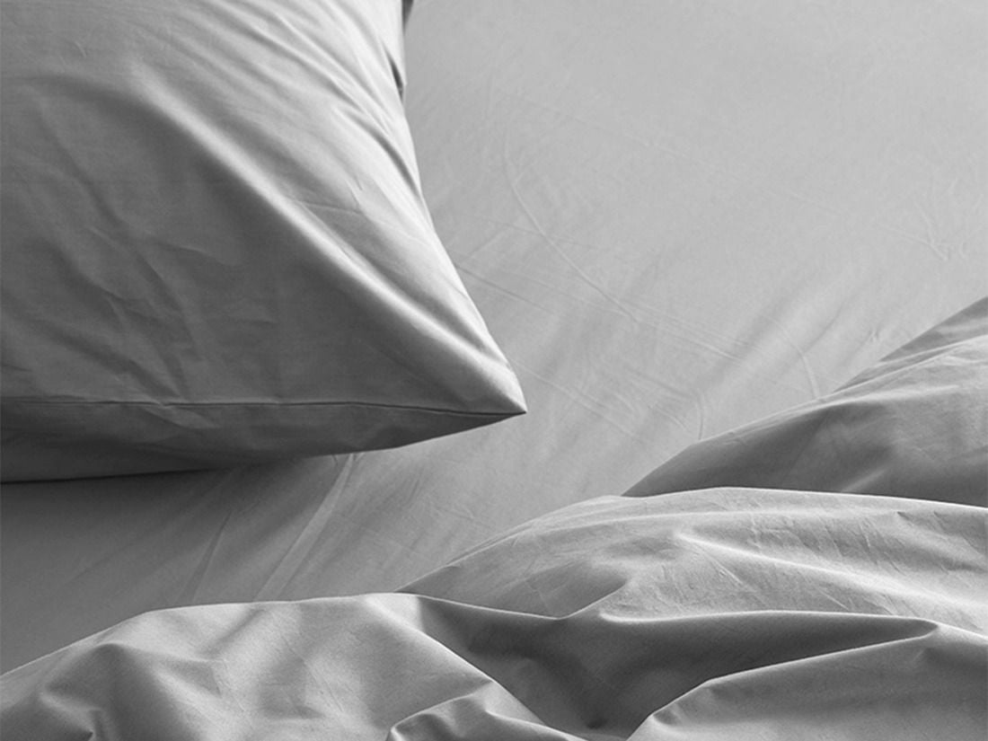 Spannbettlaken Perkal-Baumwolle Misty Grey 90x200x30