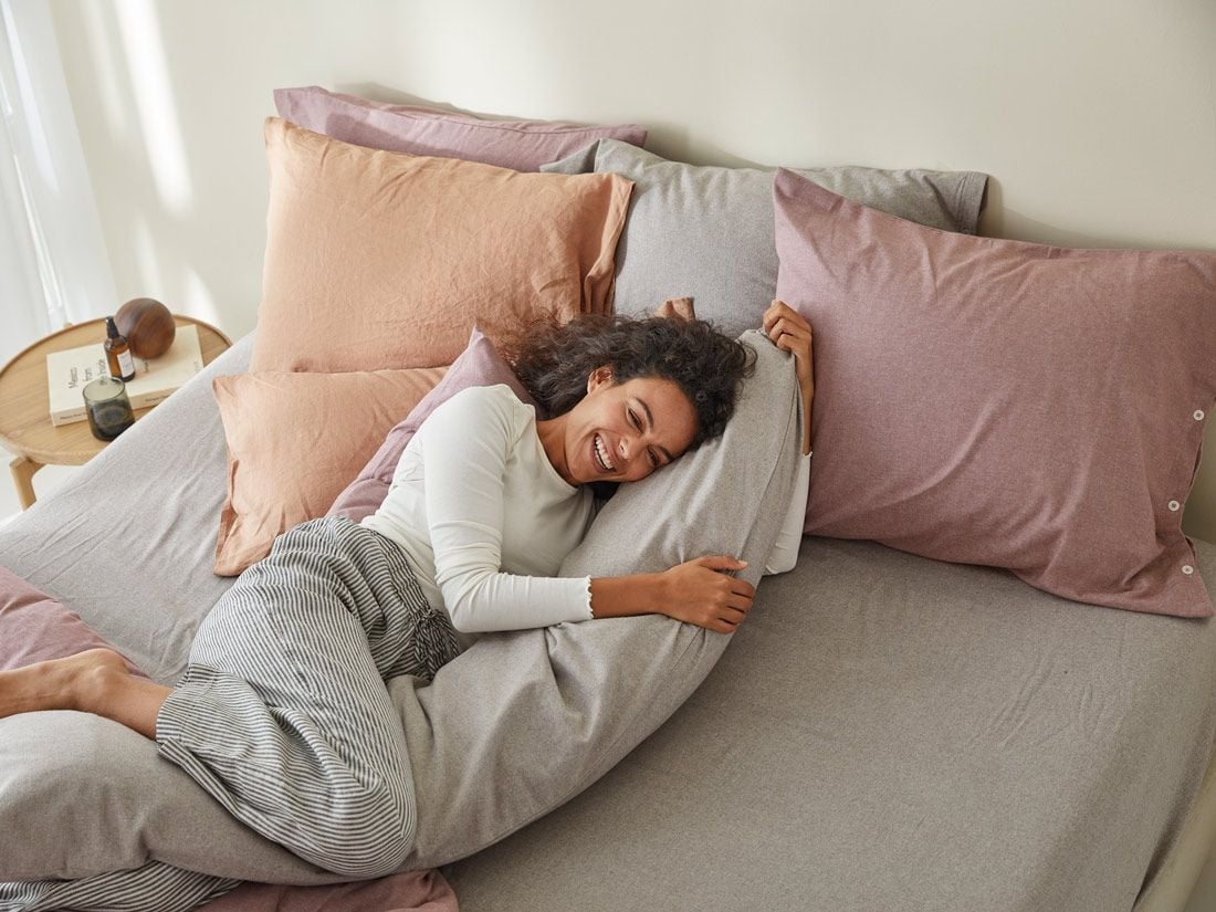 Spannbettlaken Flanell Light Grey