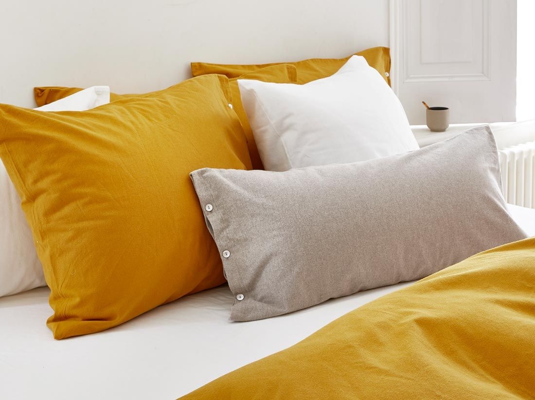 Kissenbezug Flanell Indian Yellow