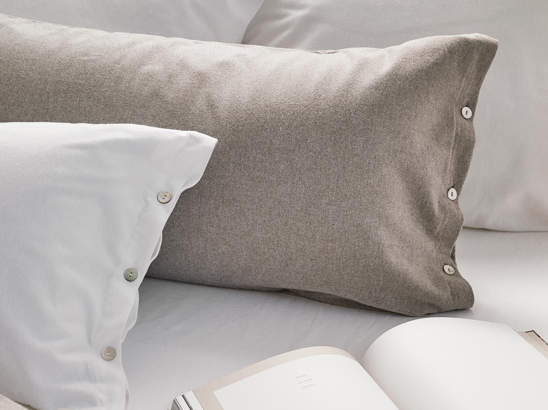 Kissenbezug Flanell Stone Brown