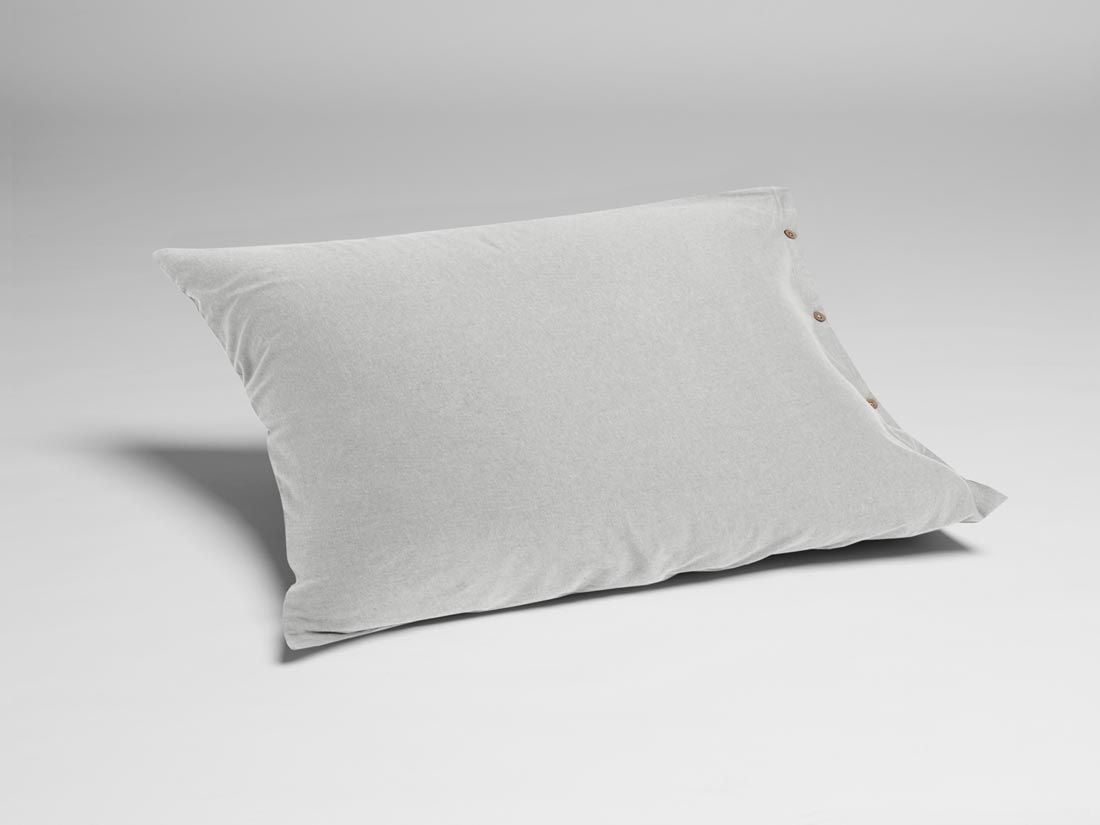 Kissenbezug Baumwolljersey white grey 50x60