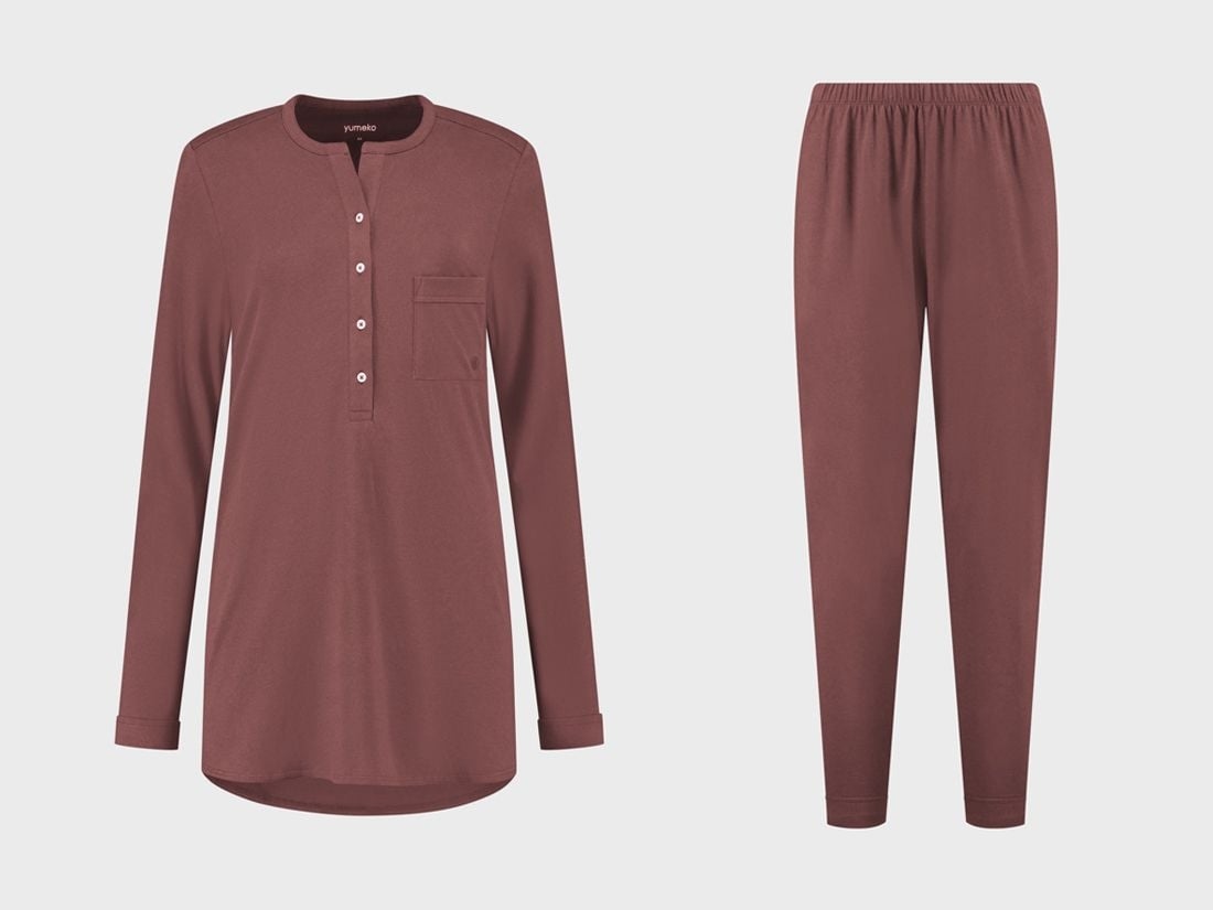 Pyjama-Set Damen Jersey Evening Rose