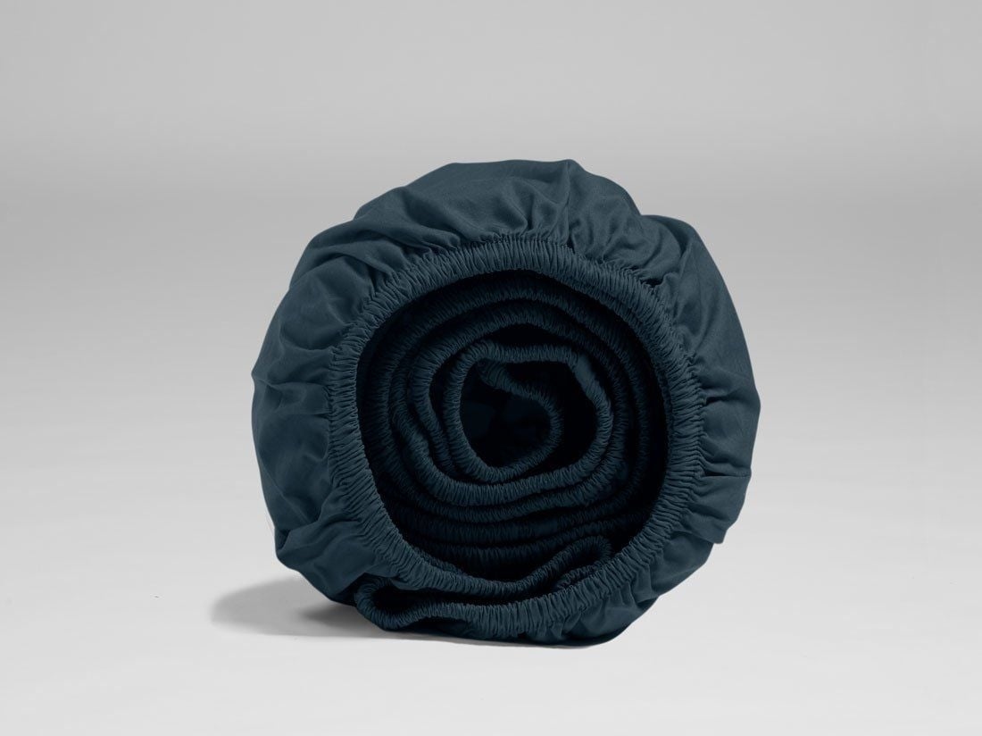Spannbettlaken Perkal-Baumwolle Navy
