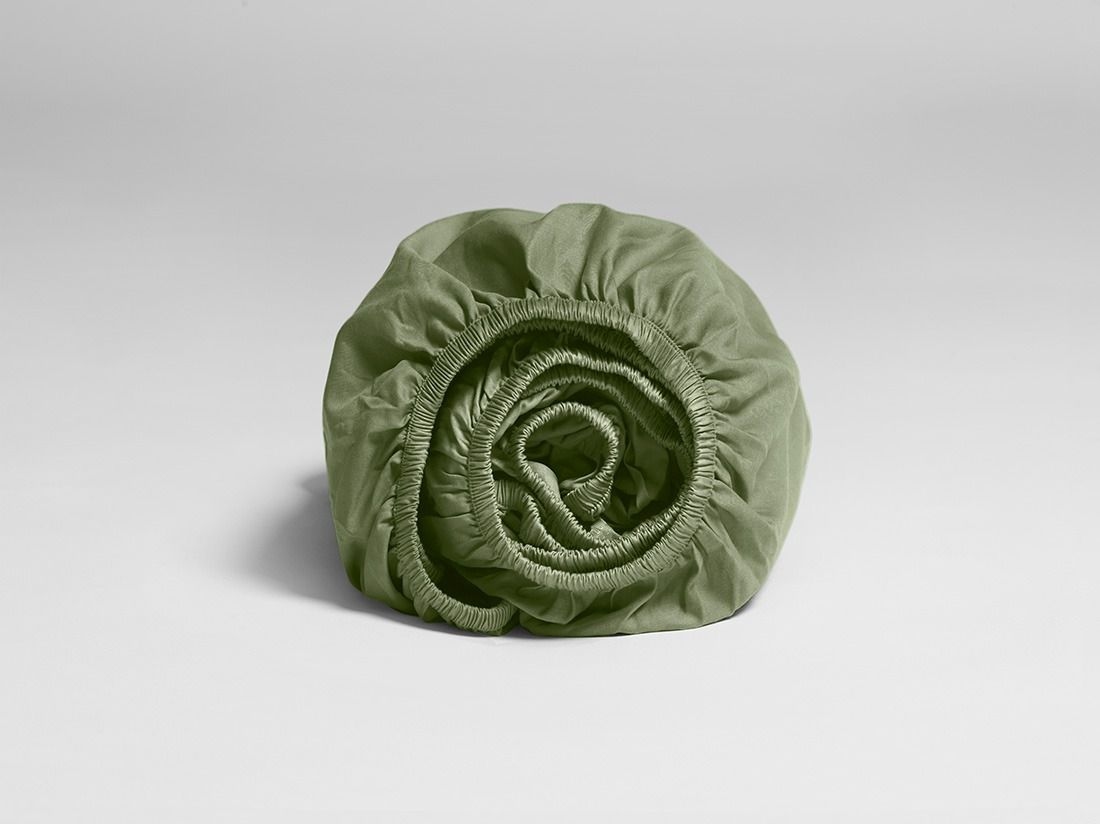 Spannbettlaken Baumwollsatin Mid Olive