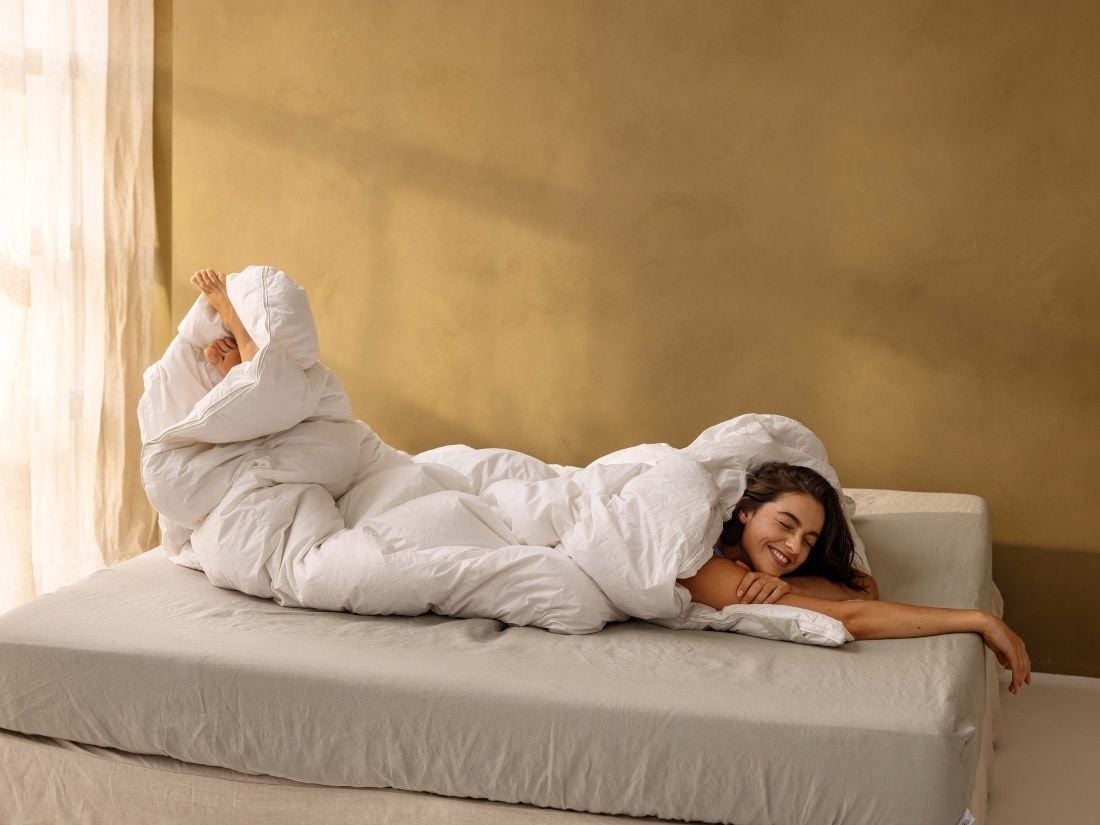 4-Jahreszeiten-Bettdecke Recycelte Daunen