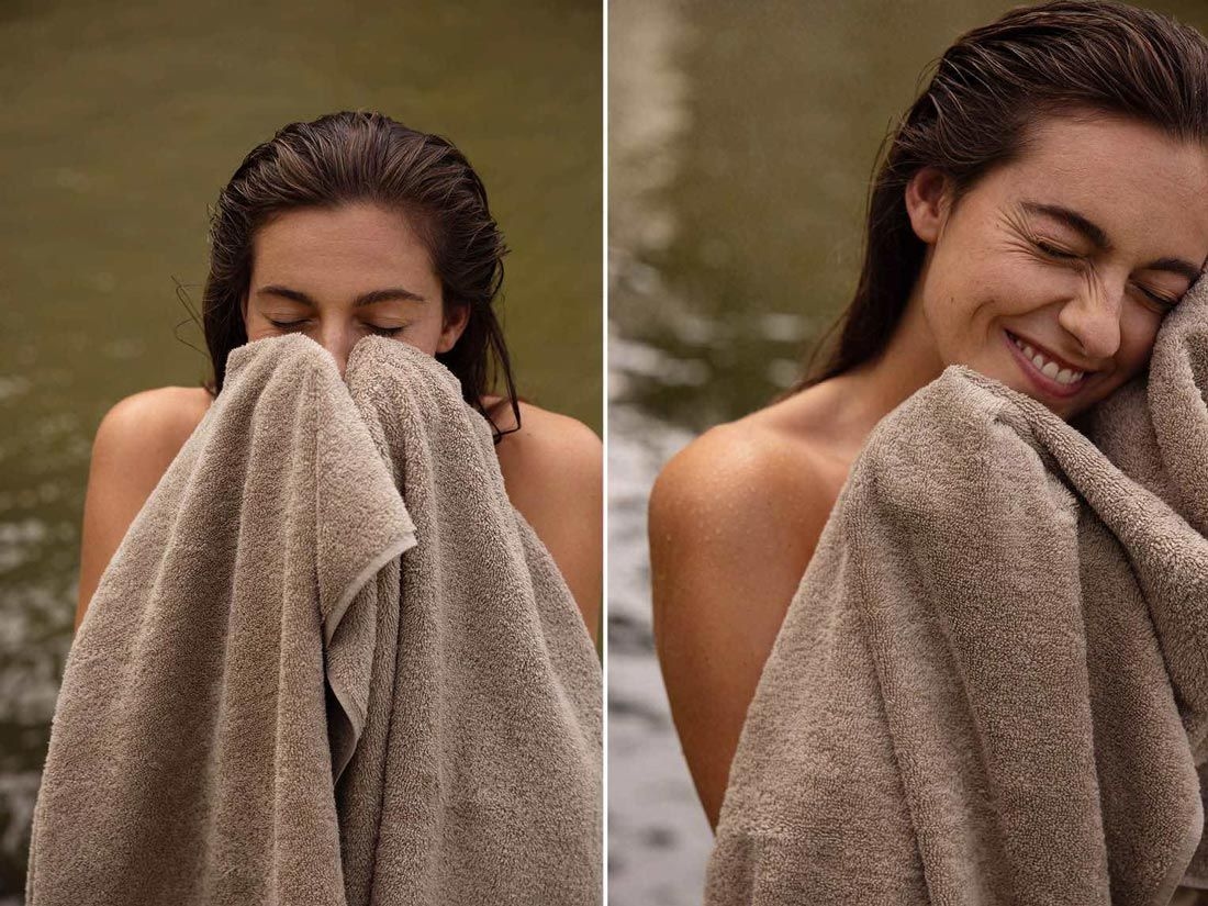 Duschtücher Terry Warm Taupe 70x140 - 2 Stk