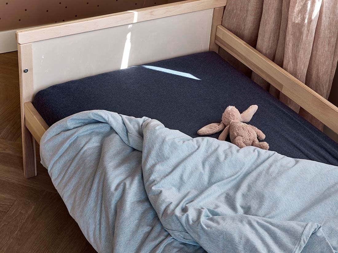 Kinderspannbettlaken Baumwolljersey Indigo Blue