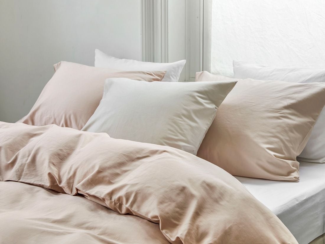 Kissenbezug Baumwollsatin Dusty Rose