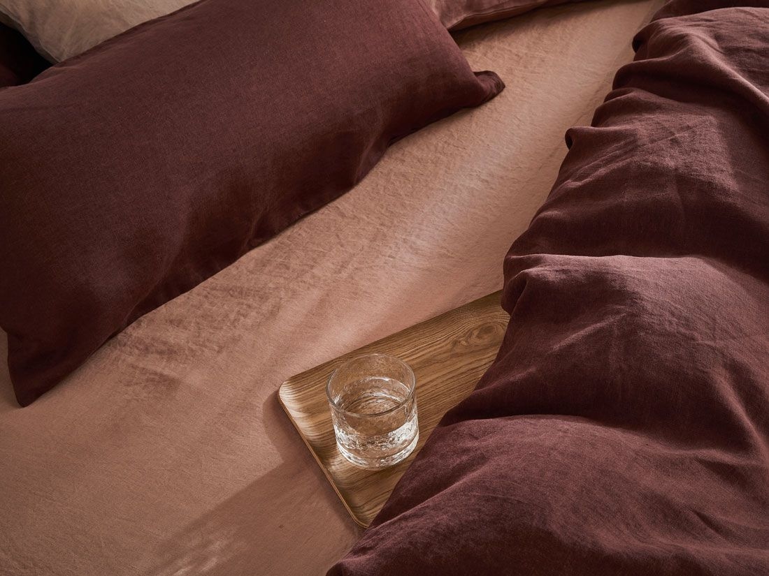 Spannbettlaken Gewaschenes Leinen Hazel