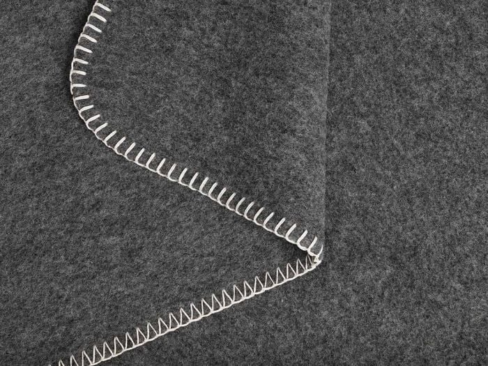 Babydecke Merinowolle Charcoal 75x100