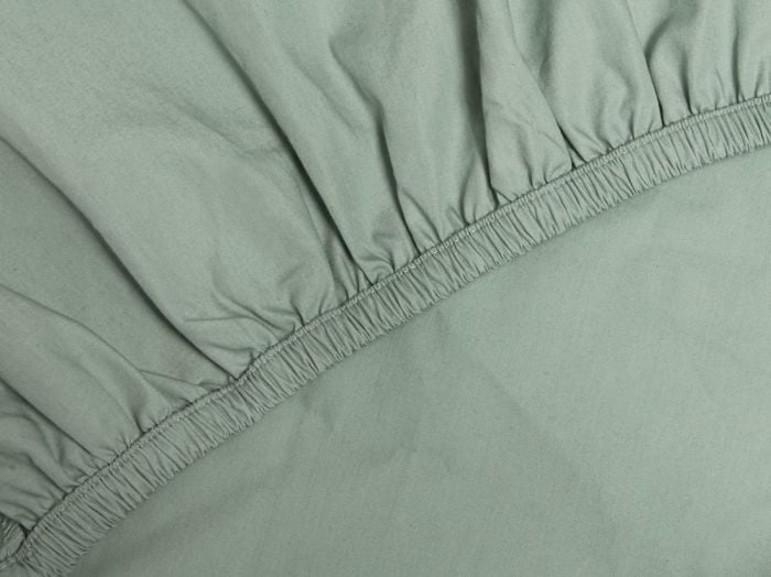Spannbettlaken Perkal-Baumwolle Jade Green