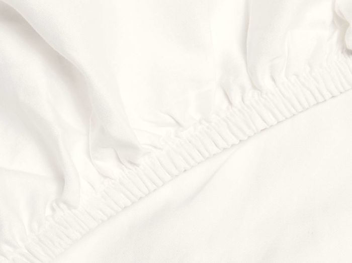 Spannbettlaken Baumwollsatin Warm White
