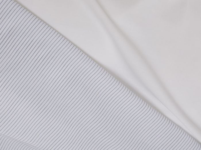 Kissenbezug TENCEL™ Doubleface White Stripe/Pure White
